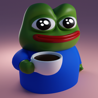 Guckkaffee gucken pepe Frosch meme 3d print model - Mito3D