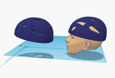 peer xl walk fly helmet 3d print model - Mito3D