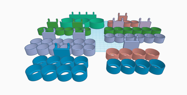 piolo tavola dipingere titolari utensili modello maestro vernici tamiya Testors bottiglie vallejo titolare supporto cremagliera tool_holders_boxes 3d print model - Mito3D