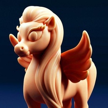 pegasus game stylized toy tabletop animal collectible fdm 3dp cartoon character fantasy statue funny zbrush sculpt horse mythology magic miniature figurine 3d print model - Mito3D