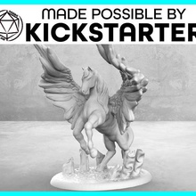 pegasus - action pose tabletop miniature game animal beast dnd dungeons dragons familiar fantasy gaming mini miniaure pathfinder rpg set toy warhammer 3d print model - Mito3D