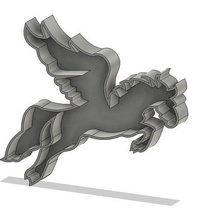 Pegasus Plätzchen Cutter 3d print model - Mito3D