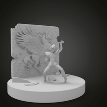 pegasus diorama pinterest seiya knights zodiac life size figure statue art creatures 3d print model - Mito3D