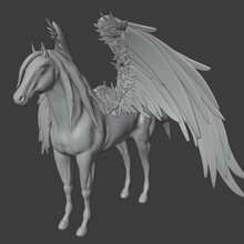 pegasus cavallo + Ali arte animale mitologico decorazione 3d print model - Mito3D