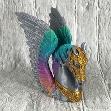 pegasus sky warrior art fantasy fdm multi material resin 3d print model - Mito3D
