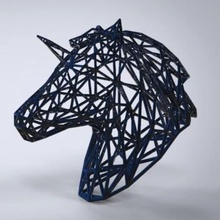 pegasuss head line art 3d print model - Mito3D