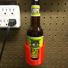 pegboard mounted beer holder organization 3d print model - Mito3D