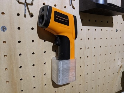 pegboard pocket infrared thermometer gm320 hook mount tools organization 3d print model - Mito3D