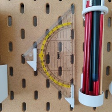 pegboard skadis triangle ruler holder 3d print model - Mito3D
