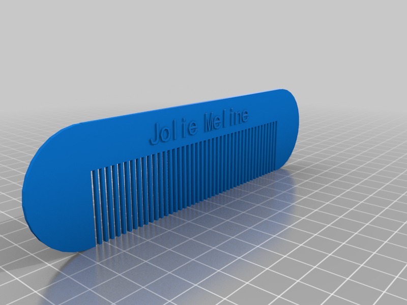 pettine melina personalizzato Accessori 3D print model - Mito3D