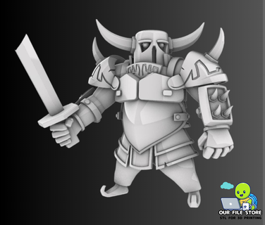 pekka choc royale Jeu of Clans personnage art jouet miniature gamimg supercellule médiéval rpg 3d print model - Mito3D