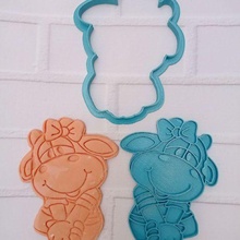pelanalar inek kurabiye kesici doldurulmuş hayvan oyuncak sevgililer gün Aşk biscoito pul kesme 3d print model - Mito3D