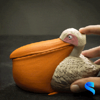 pélican bibelot mangeur articulé titulaire soutien utile maison drôle océan mer plage animal 3d print model - Mito3D