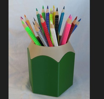 pen cups colored lead pencils stftebecher writing table office children paint colors pens workshop 3d print model - Mito3D