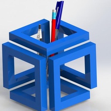 Stift-Halter Kunst Dekoration Stück 3d print model - Mito3D