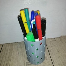 pen holder home pencil stand 3d print model - Mito3D