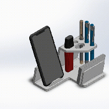 pen holder gadget office pencil organizer desk 3d print model - Mito3D