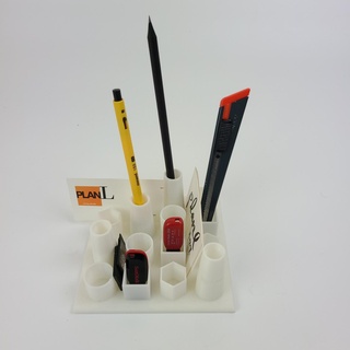 Stift Halter Unterstützung 16 Loch Zuhause Haus Bleistift Fall Mantel planl 3d print model - Mito3D