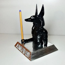 kalemlik anubis ev kalem tutucu bıçak neşter destek porte-crayons porte-neşter soutien tükenmez görevdeki destekler heykel Mısır kaynamaya noktası possesseur egypte 3d print model - Mito3D