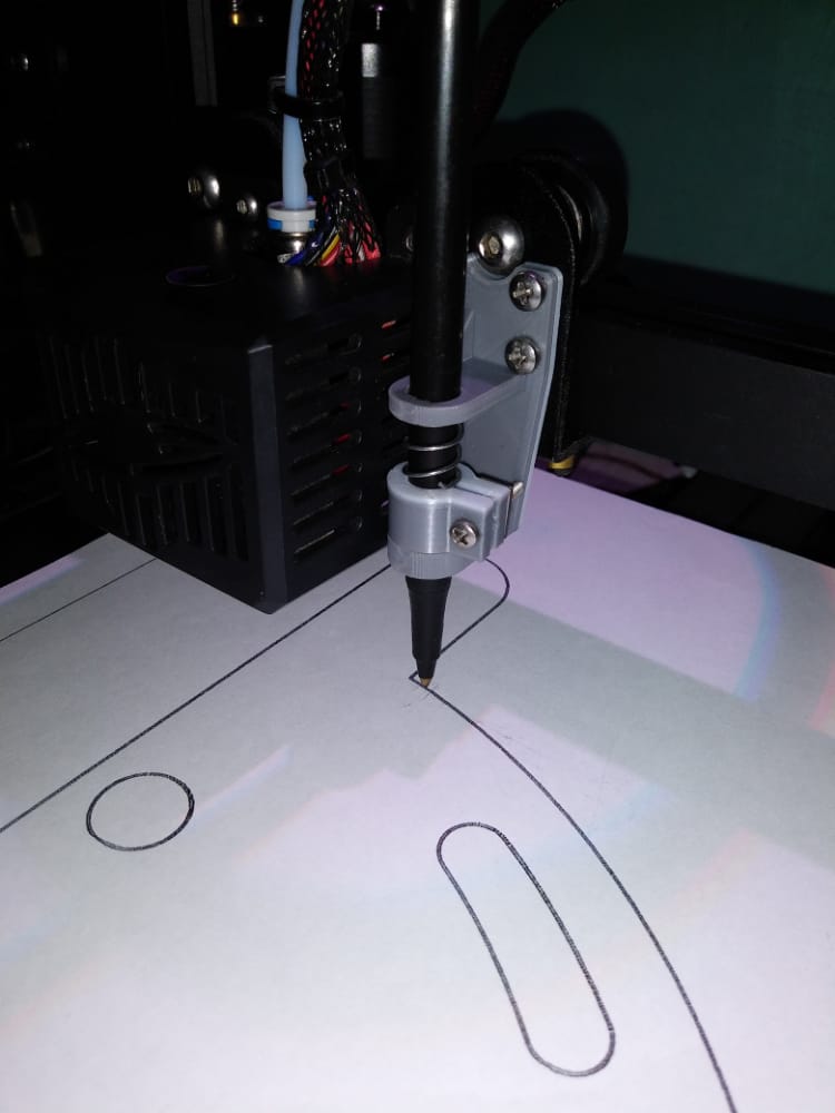 pen holder elegoo neptune 2 pen-holder plotter 3D print model - Mito3D