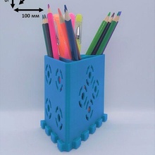 stylo titulaire soutien puzzle 15 boîte Bureau crayon accessoires 3d print model - Mito3D
