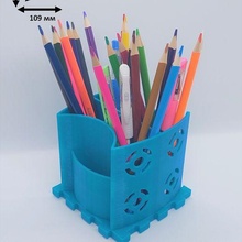 stylo titulaire soutien puzzle 16 boîte Bureau crayon accessoires 3d print model - Mito3D