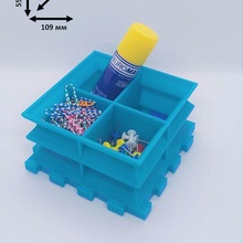 stylo titulaire soutien puzzle 17 boîte Bureau crayon accessoires 3d print model - Mito3D