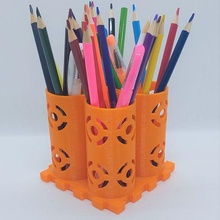 stylo titulaire soutien puzzle 24 boîte Bureau crayon accessoires 3d print model - Mito3D