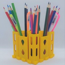 stylo titulaire soutien puzzle 27 boîte Bureau crayon accessoires 3d print model - Mito3D
