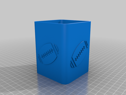 pen holder rugby american football pencil league union art 3d print model - Mito3D