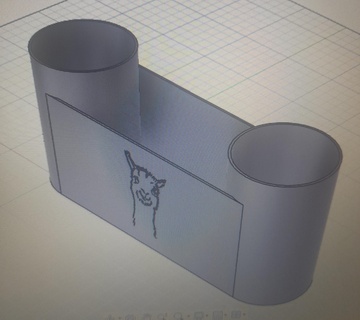 pen organizer box pen box lama  3d print model - Mito3D