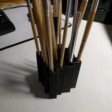 pen pencil paintbrush holder box tool organization 3d print model - Mito3D