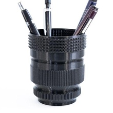 stylo forme caméra lentille canon nikon Sony photographie vidéo photo photographe crayon porte crayons titulaire soutien bureau organisateur protège objectif Fuji Fujifilm lumix cible cadre 3d print model - Mito3D
