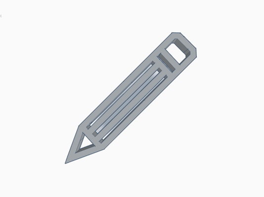 pencil keychain outline random 3d print model - Mito3D