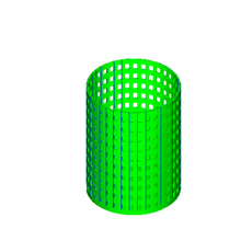 matita basket casa di vetro cesto art 3d print model - Mito3D