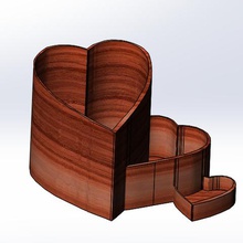 pencil box home pot heart 3d print model - Mito3D