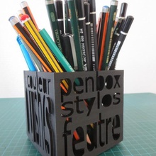 pencil box home penbox pot storage markers brushes 3d print model - Mito3D