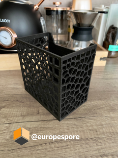 pencil box paper voronoin pattern organizer case cup storage container voronoi design organize desk 3d print model - Mito3D