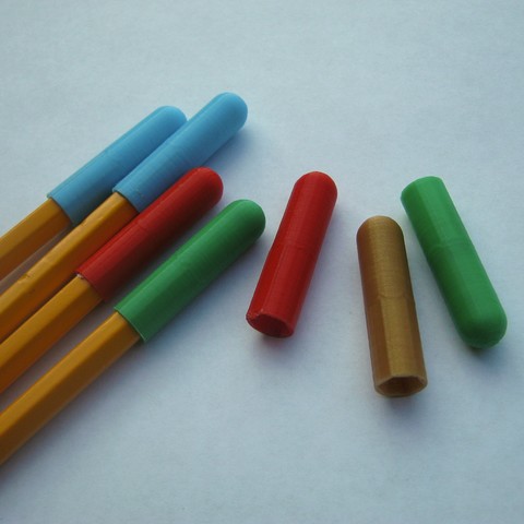 lápiz tapones protectores de plomo casa la escuela los hogares suministros 3D print model - Mito3D