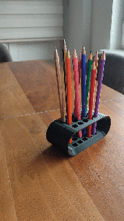 matita Astuccio guaina arte casa decorativo pittura 2d titolare supporto organizzare penna 3d print model - Mito3D