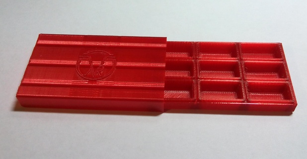 kalem durum kılıf 9 çıkarılabilir kredi card sized suluboya küvetler 3d print model - Mito3D
