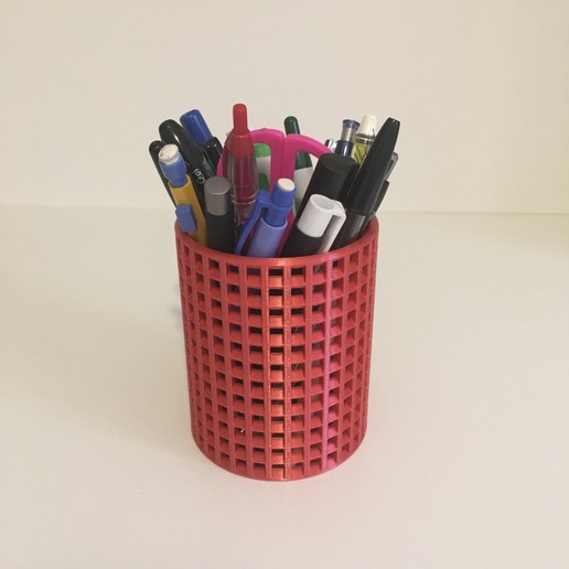 pencil cup office art house box 3D print model - Mito3D