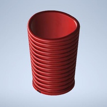 pencil cup art glass penholder 3d print model - Mito3D