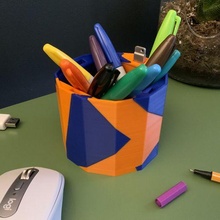 crayon tasse grand USB double extrusion sentait Bureau 3d print model - Mito3D