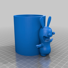 pencil cup rabbit cretin home rabid raving rabbids containers 3d print model - Mito3D