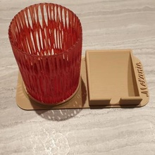 pencil cup storage home voronoi paperclips pot case 3d print model - Mito3D