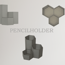 pencil hexagon holder 3d 3d print model - Mito3D