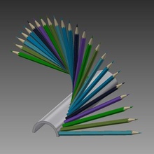 Bleistift-Halter verschiedene Unterstützung Farbe design Zeichnung Färbung 3d print model - Mito3D