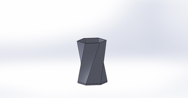 pencil holder pen stand offce twiat polygon simple 3d print model - Mito3D