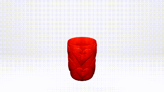 lápiz soporte lapices cepillos corazones corazón cepillo 3d print model - Mito3D
